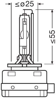 Лампа накаливания, основная фара OSRAM 66340XNN для KIA QUORIS