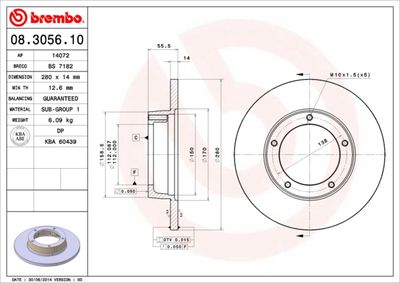 Brake Disc 08.3056.10