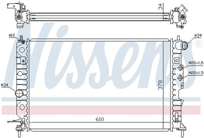 Radiator, engine cooling 630121