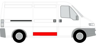 (EN) Sliding door repair kit (Coating, onderste deel, middel/lang model, hoogte 200mm) past: CITROEN JUMPER I, JUMPER II  FIAT DUCATO  PEUGEOT BOXER 02.94-08.06