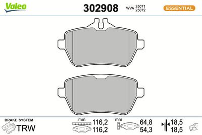 SET PLACUTE FRANA FRANA DISC VALEO 302908