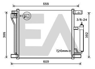EACLIMA 30C18047 Радиатор кондиционера  для NISSAN JUKE (F15) 1.6 DIG-T
