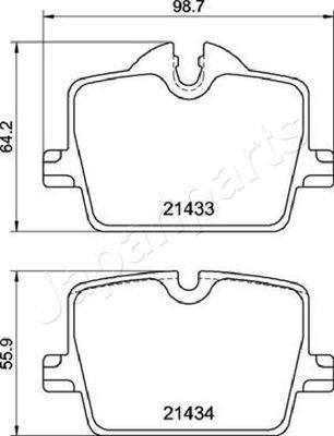 SET PLACUTE FRANA FRANA DISC JAPANPARTS PP0123AF 1