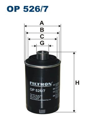 Масляный фильтр FILTRON OP 526/7 для VW AMAROK