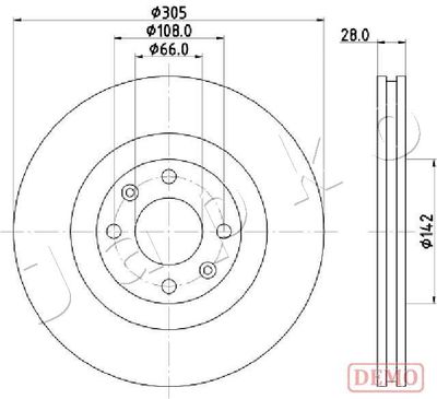 JAPKO 600631C Тормозные диски  для PEUGEOT 406 Break (8E/F) 3.0 24V