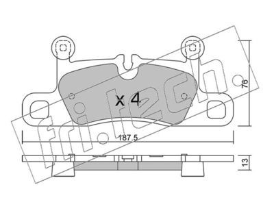 Zestaw klocków hamulcowych, hamulce tarczowe FRI.TECH. 1315.0