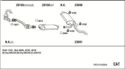 Układ wydechowy WALKER REH16488A