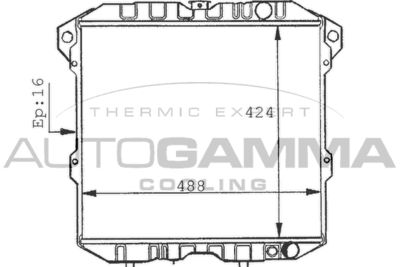 AUTOGAMMA 100596 Радиатор охлаждения двигателя для MITSUBISHI SPACE