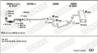 ABGASANLAGE WALKER VWK017645B