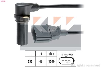 Generátor impulsů, klikový hřídel KW 453 391