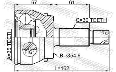 Joint Kit, drive shaft 2210-MQ4F