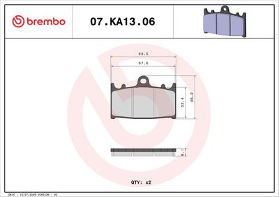 Bremseklodser BREMBO 07KA1306