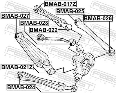 Mounting, control/trailing arm BMAB-021Z