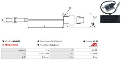 SENZOR NOX INJECTIE ADITIV AS-PL NOX9488 2