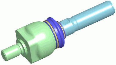 Stuurstang (150mm M28mmx1,5mm M22x1,5mm) past: JCB 520, 520 LE, 520 S, 520 SLE, 520-2, 520-4, 520-50 LE, 520-55, 520-55 FS, 526, 528, 530, 530-2, 535, 540  NEW HOLLAND 8530, 8630, 8730, 8830