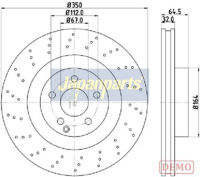 спирачен диск JAPANPARTS DI-0543C