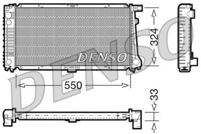Радиатор, охлаждение двигателя DENSO DRM05058 для BMW Z1