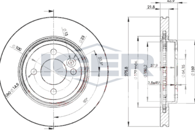 спирачен диск ICER 78BD2891-2