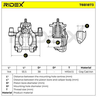 спирачен апарат RIDEX 78B1873