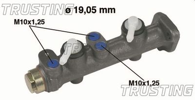Главный тормозной цилиндр TRUSTING PF474 для FIAT 132