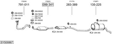 Układ wydechowy BOSAL SYS00867