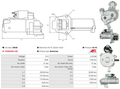 STARTER AS-PL S6038 4