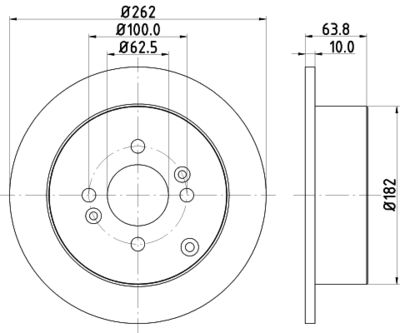 Тормозной диск HELLA 8DD 355 118-851 для HYUNDAI i20