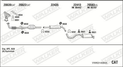 Изпускателна система WALKER VWK014064A
