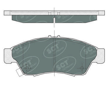 Комплект тормозных колодок, дисковый тормоз SCT - MANNOL SP 364 PR для SUZUKI LIANA