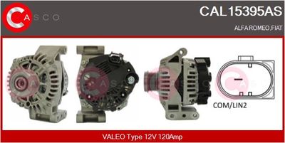 CASCO CAL15395AS Генератор  для ALFA ROMEO MITO (Альфа-ромео Мито)