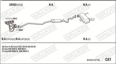ABGASANLAGE WALKER BWK018758
