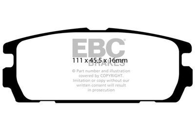 Комплект тормозных колодок, дисковый тормоз EBC Brakes DP1565 для HYUNDAI TERRACAN
