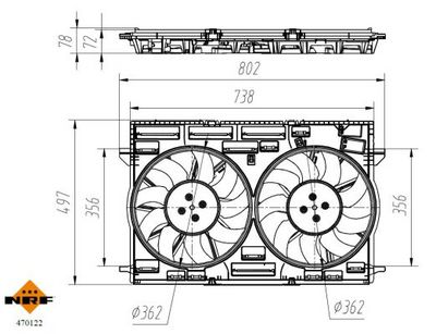 VENTILATOR RADIATOR NRF 470122 5