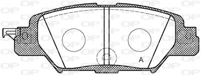 Комплект тормозных колодок, дисковый тормоз OPEN PARTS BPA1677.00 для MAZDA CX-5