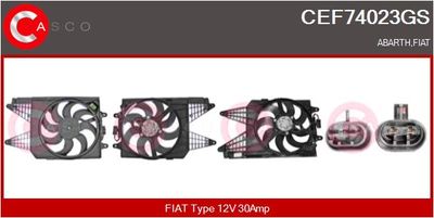 Elektromotor, větrák chladiče CASCO CEF74023GS