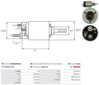 SOLENOID ELECTROMOTOR AS-PL SS0005BOSCH 3