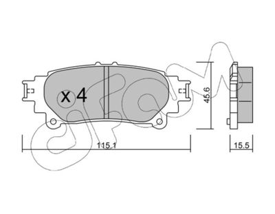 CIFAM 822-939-0 Тормозные колодки и сигнализаторы  для LEXUS RX (_L1_) 270 (AGL10_)