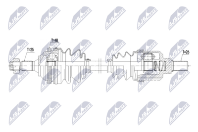 полуоска NTY NPW-PE-150