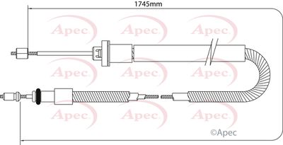 Cable Pull, parking brake APEC CAB1035