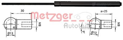 METZGER 2110338 Амортизатор багажника и капота  для VOLVO 850 (Вольво 850)