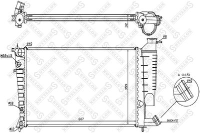 Радиатор, охлаждение двигателя STELLOX 10-25656-SX для PEUGEOT 306