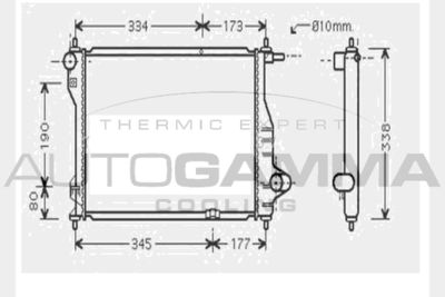 AUTOGAMMA 104630 Радиатор охлаждения двигателя  для CHEVROLET  (Шевроле Спарk)