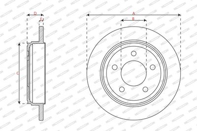 BREMSSCHEIBE FERODO DDF2229C 2