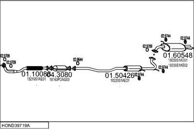 SISTEM DE ESAPAMENT MTS HOND39719A014411