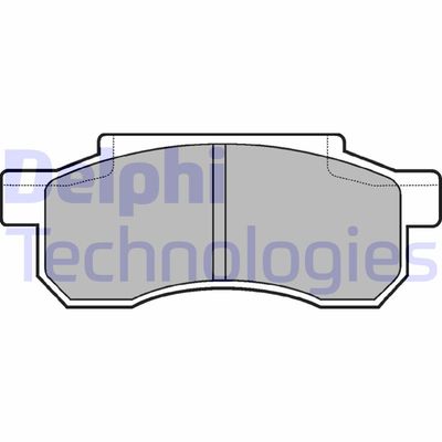 Комплект тормозных колодок, дисковый тормоз DELPHI LP526 для HONDA JAZZ