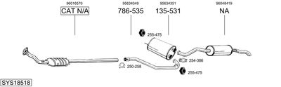 Układ wydechowy BOSAL SYS18518