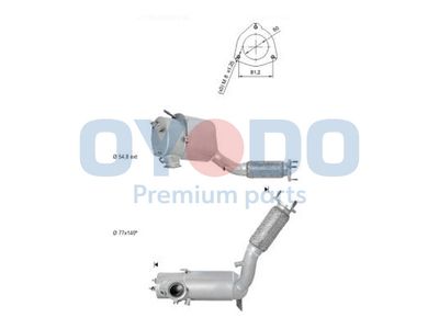 Filtr sadzy / filtr cząstek stałych, układ wydechowy OYODO 7N0253053BX