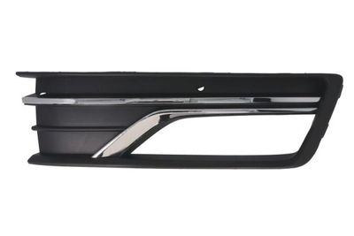 Voorbumper afdekking Voor Rechts (met verchroomde streep, met mistlampgaten, plastic, chroom/zwart) past: VW PASSAT B7 FL USA, PASSAT B7 USA 01.11-12.19