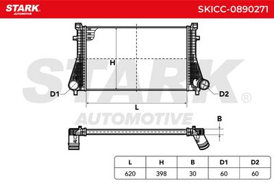 интеркулер (охладител за въздуха на турбината) STARK SKICC-0890271
