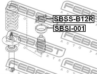 SBSS-B12R FEBEST Опора стойки амортизатора FEBEST 